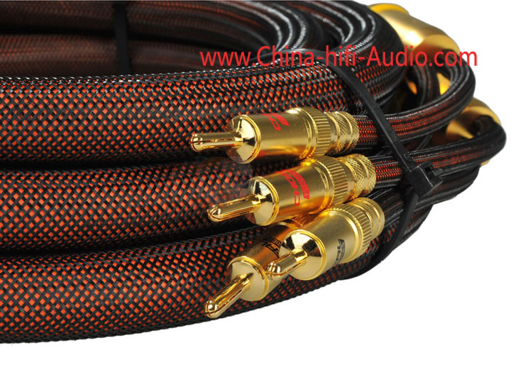 Choseal LB-5109 OCC Speakers Cables banana plug OD=19mm pair