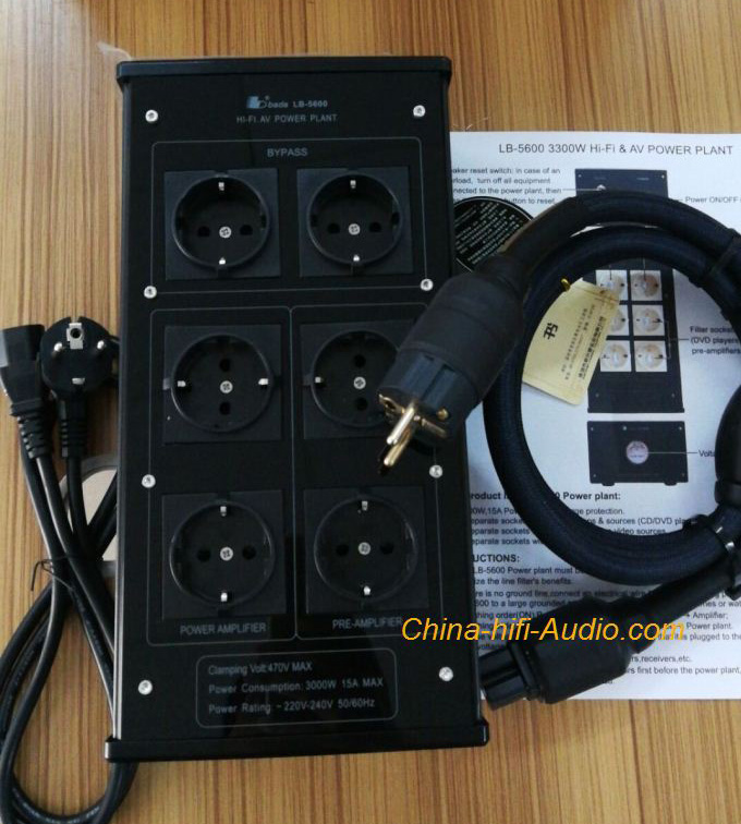 BADA LB-5600 POWER FILTER socket+Choseal PB-5702 Power Cable Euro Schuko plug BADA LB-5600 POWER FILTER socket+Choseal PB-5702 Power Cable Euro Schuko plug