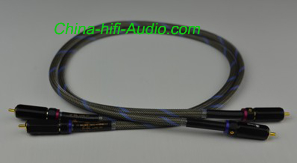 Bada S-8L Silver/SCC Hybrid hi-end audio RCA cables 1 meter pair