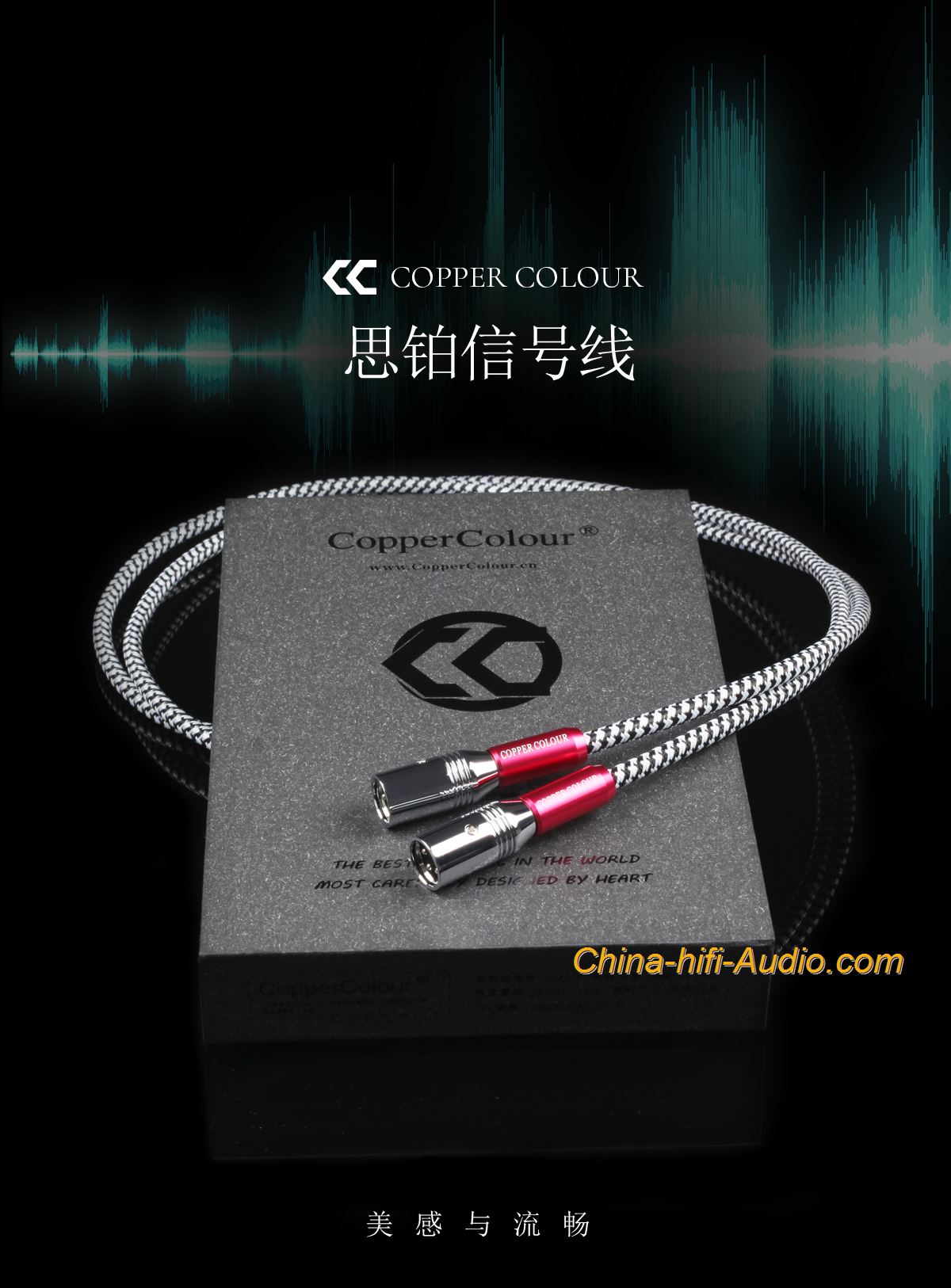 CopperColour CC WHISPER OCC XLR audiophile Audio cable interconect Balance cord - Click Image to Close