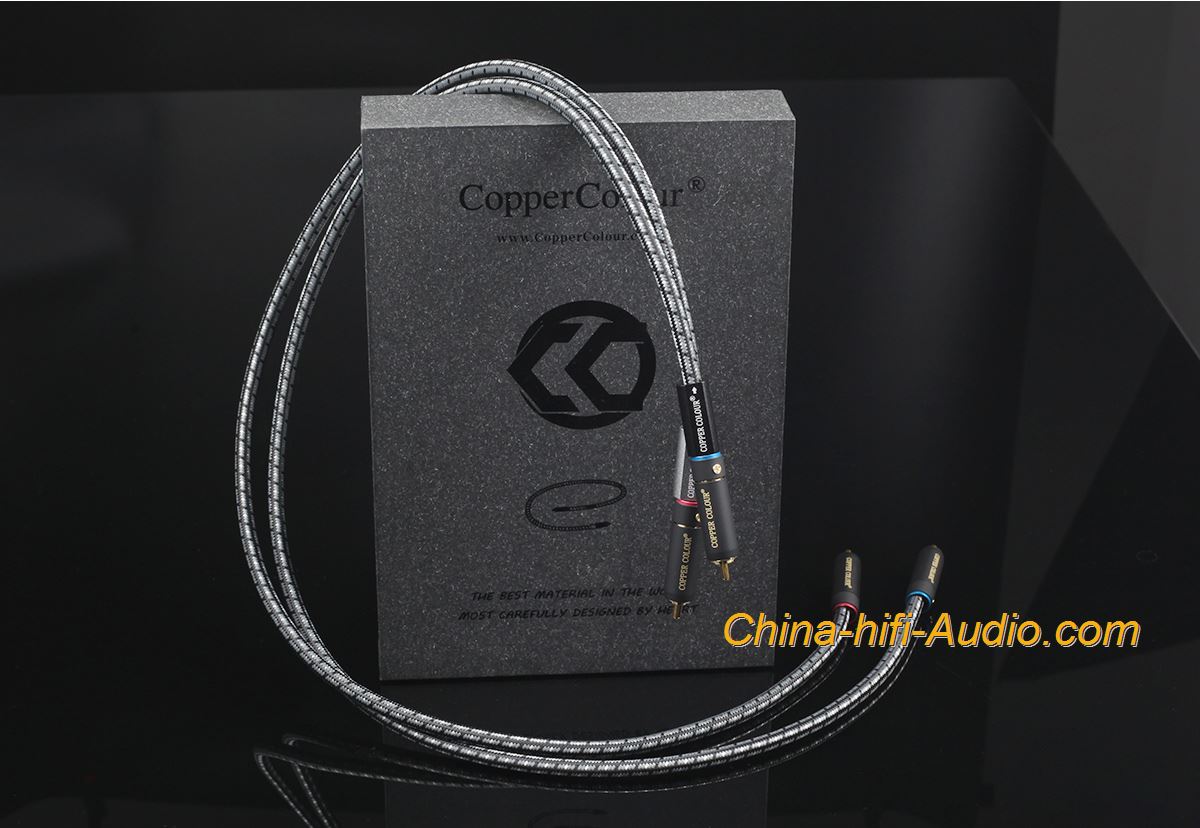 Copper Colour MOON OCC RCA cable audiophile Audio interconnect cord pair - Click Image to Close