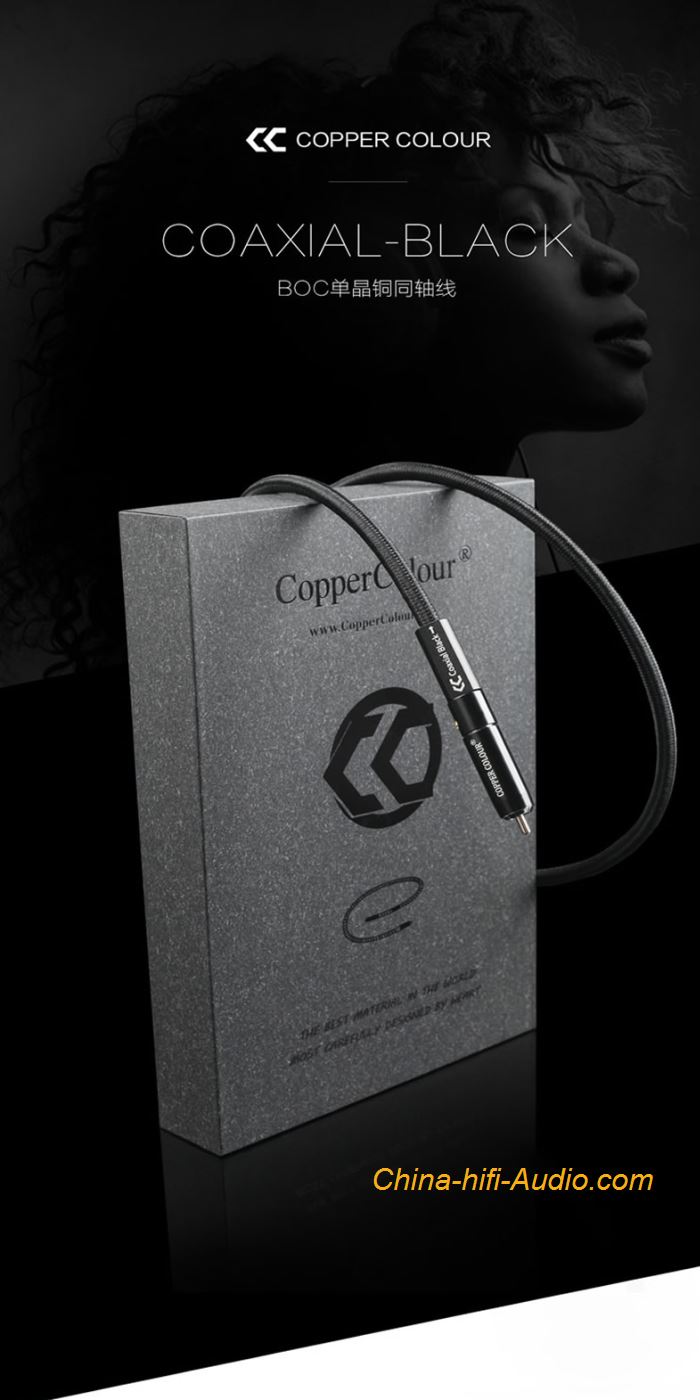 CopperColour BOC coaxial Cable OCC single crystal Copper for Hifi audio decoder