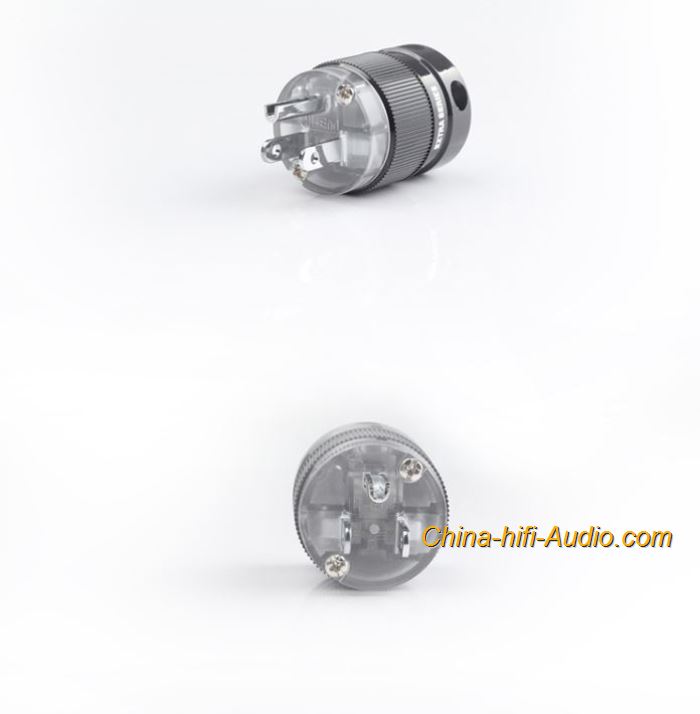 CopperColour CC US Power plug HiFi Audio pure copper Rhodium-plated connectors - Click Image to Close