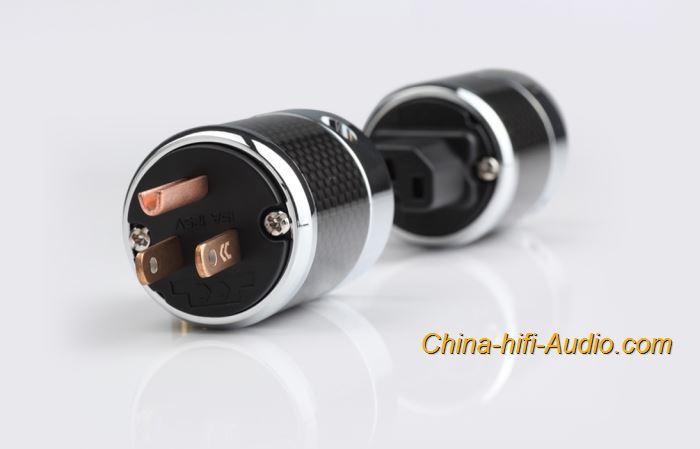 CopperColour CC US Hifi audio Beryllium alloy Power connector carbon fiber plugs