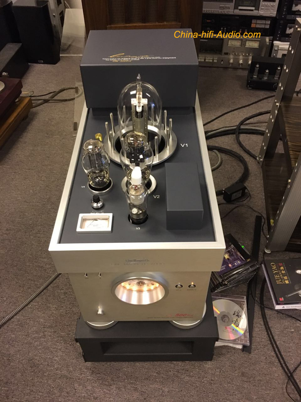 LineMagnetic LM-500PA 300B 212 Tube Class A single-end Dual Mono Power Amplifier LineMagnetic LM-500PA 300B 212 Tube Class A single-end Dual Mono Power Amplifier