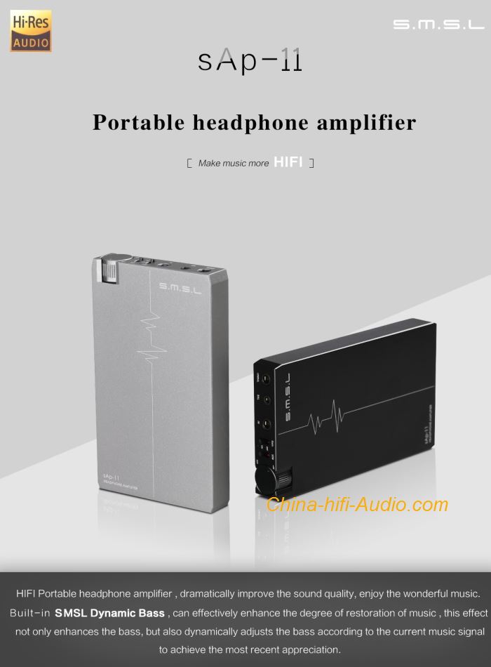 SMSL SAP-11 hifi audio headphone amplifier portable with built-in Volume Control SMSL SAP-11 hifi audio headphone amplifier portable with built-in Volume Control