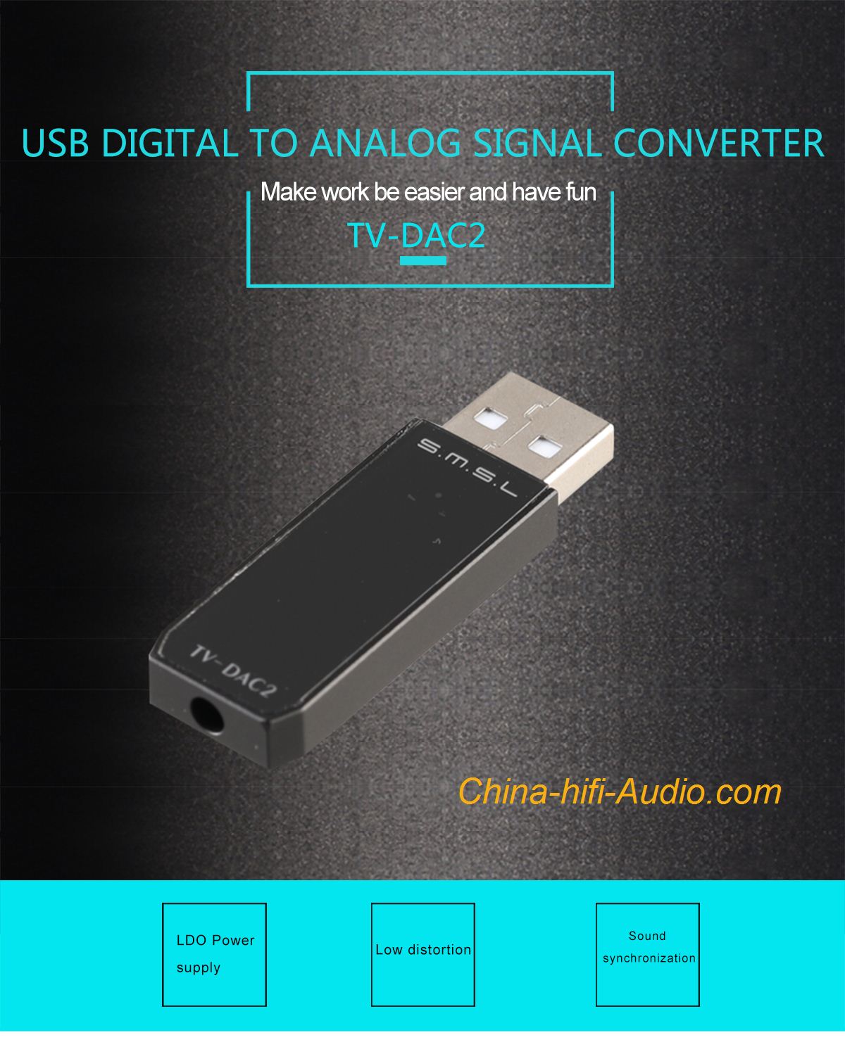 SMSL TV-DAC 2 USB Portable DAC for PC to amplifier get hifi sound SMSL TV-DAC 2 USB Portable DAC for PC to amplifier get hifi sound
