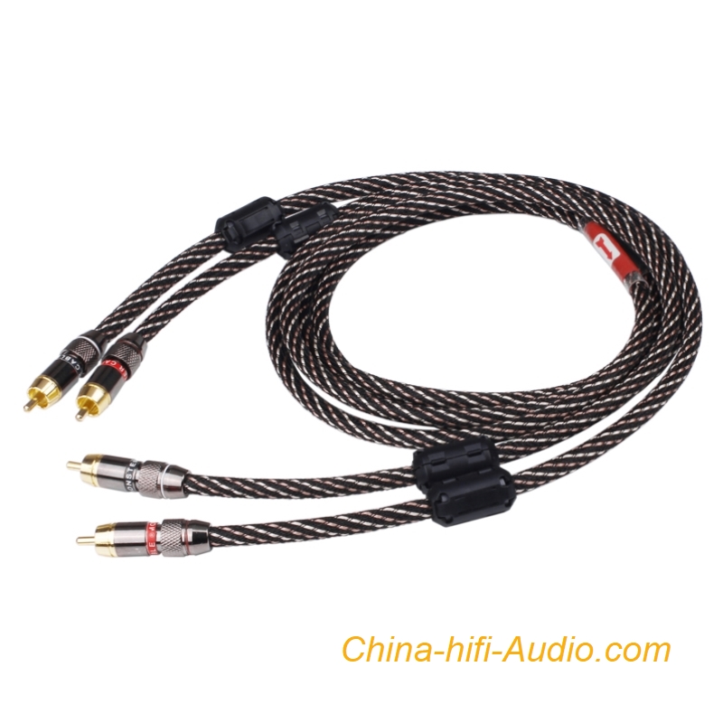 SoundArtist R-100 Hi-Fi Audio Balanced interconnect cable Pair with RCA connecto