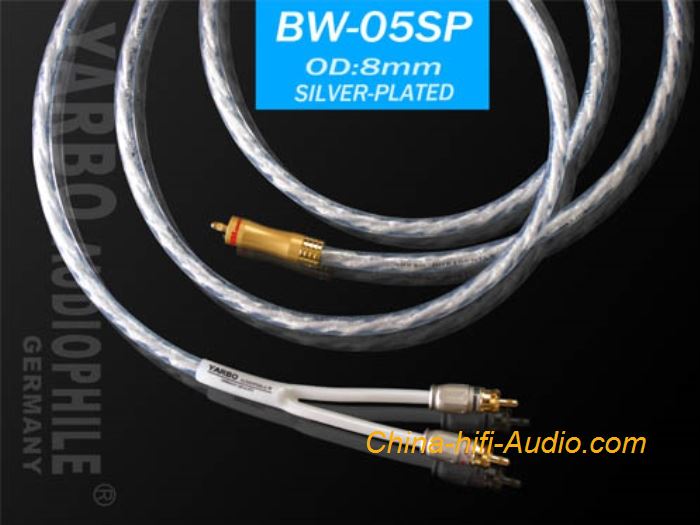 YARBO BW-05SP audiophile cable Hi-Fi audio RAC interconnect cords Silver plated - Click Image to Close