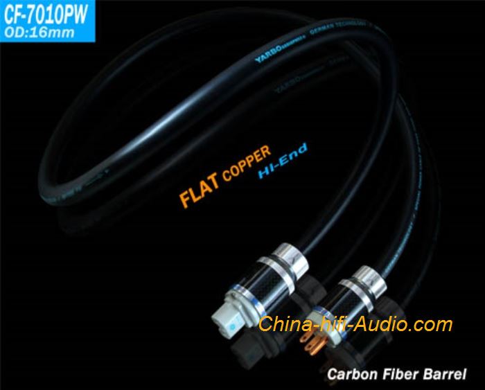 YARBO CF-7010PW 1.5M HiFi audio Power cable OFC flat pure copper us plug Upgrade - Click Image to Close