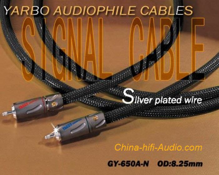 YARBO GY-AV650A-N HiFi interconnect cable OFC Silver-plated sinal cord pair RCA - Click Image to Close