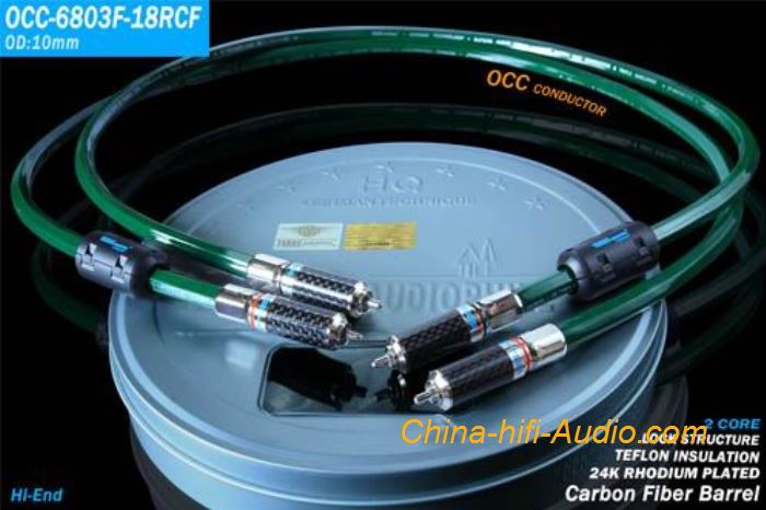 YARBO OCC-6803F-18RCF Audiophile cable rhodium-plated interconnect cords pair