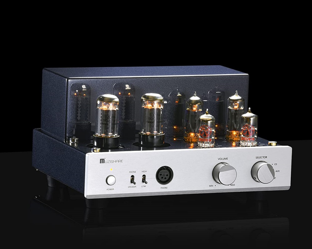 MUZISHARE X3T Tube Headphone Amplifier Balanced XLR Class A sinle-Ended EL84 Amp