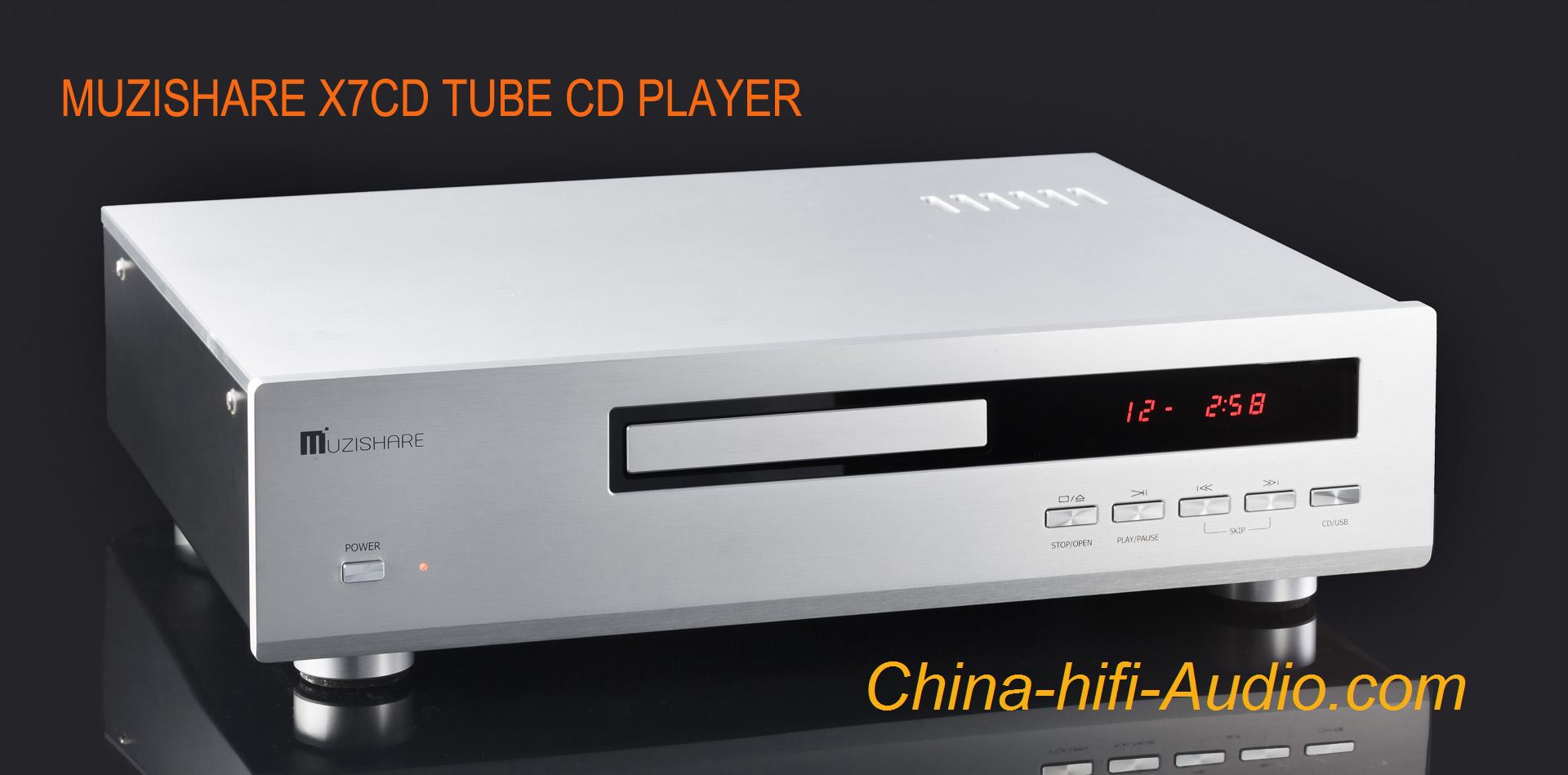 MUZISHARE X7CD tube 12AU7 HDCD CD player & XMOS asynchronously USB DAC 192KHz