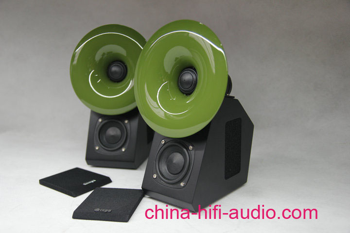 QINPU S-2 hifi speakers loudspeakers pair 2011 latest Green - Click Image to Close