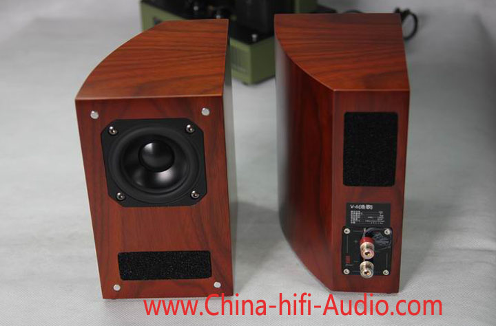 Qinpu V-6 Fishman's Song speakers loudspeakers pair red - Click Image to Close