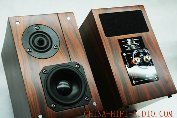 Qinpu VF-3.2 MKII tabletop speakers wood finish Chop pair - Click Image to Close