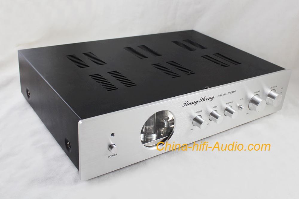 XIANGSHENG 728A tube preamp Shigeru Wada circuit pre-amplifier Silver XIANGSHENG 728A tube preamp Shigeru Wada circuit pre-amplifier Silver